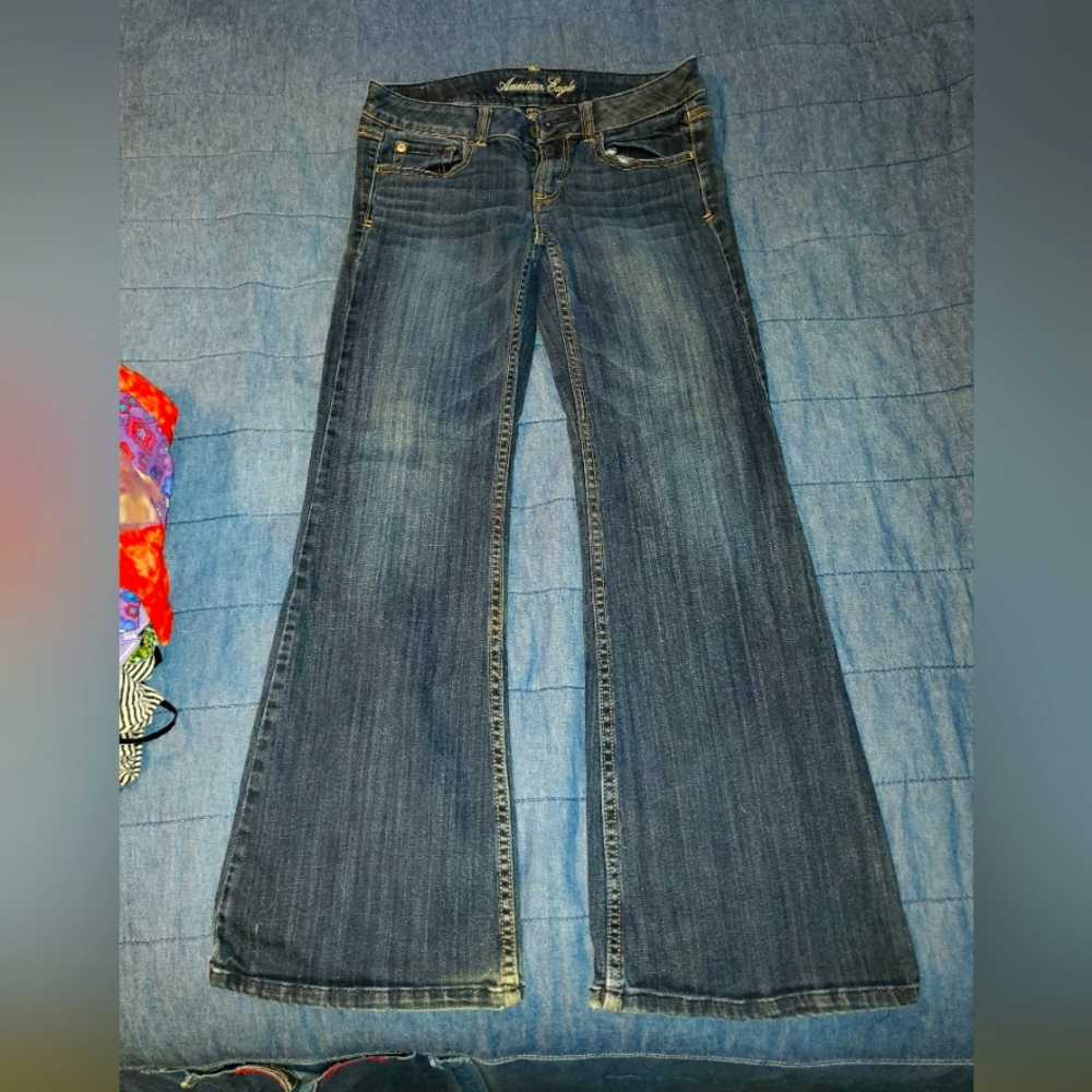 American Eagle Outfitters Dark Blue Flare Jeans